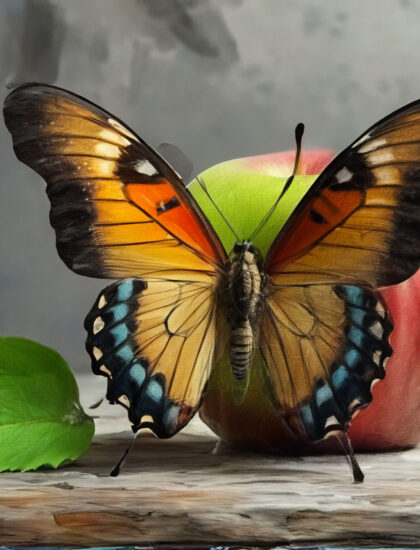 apple and butterfly_oil